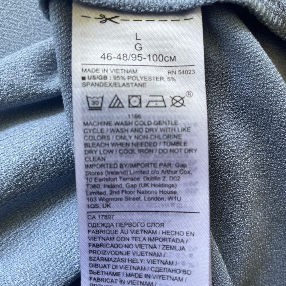 BANANA REPUBLIC Periwinkle Baby Blue Cozy Bell Sleeve Top L Large - Picture 6 of 7